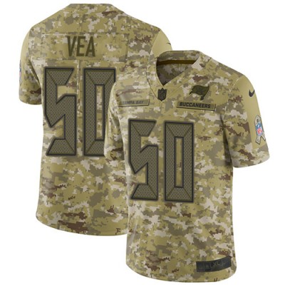 Nike Tampa Bay Buccaneers #50 Vita Vea Camo Men's Stitched NFL Limited 2018 Salute To Service Jersey Men's